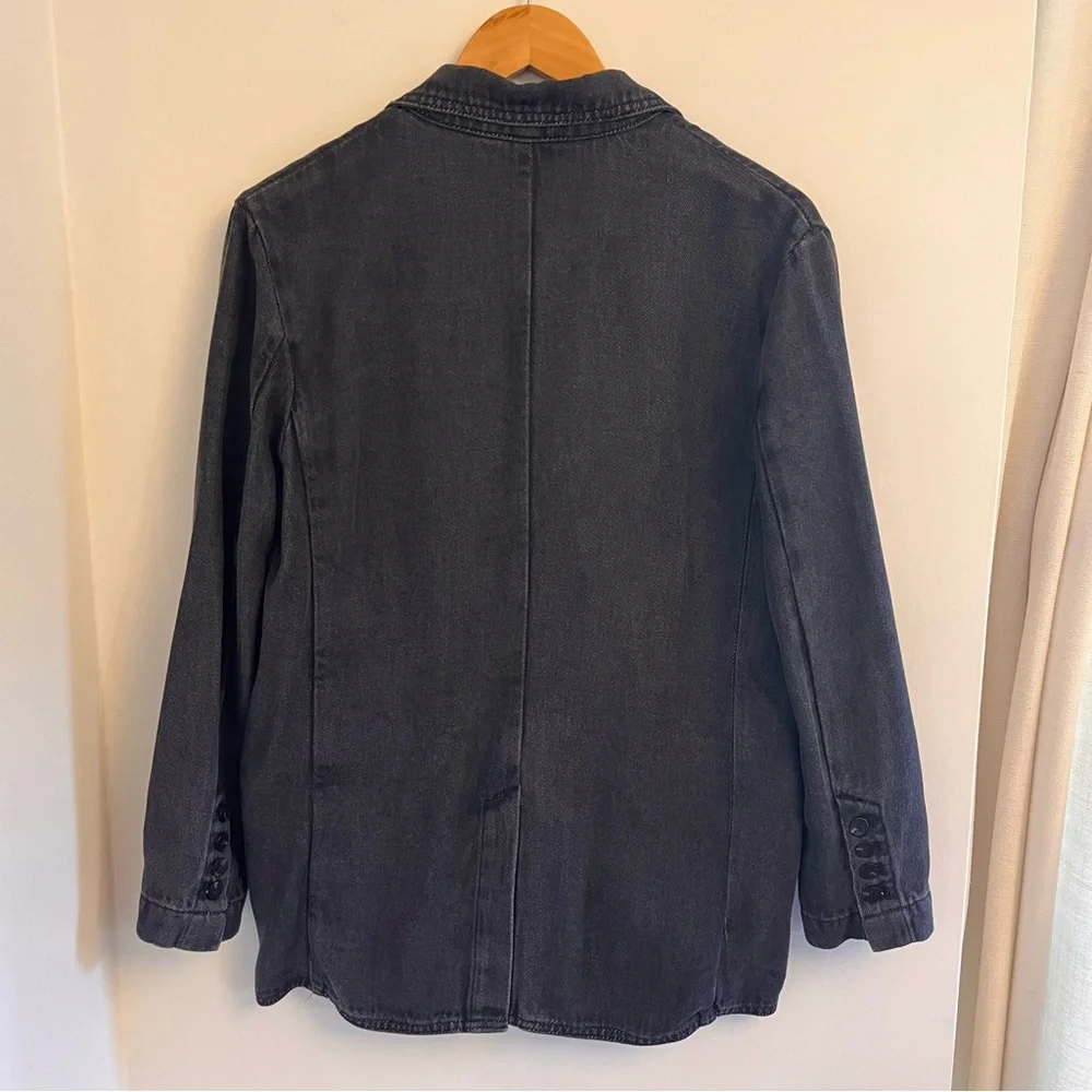 Zara Alexa Charcoal Denim Blazer